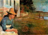 Munch, Edvard - Sunset. Laura, the sister of artist